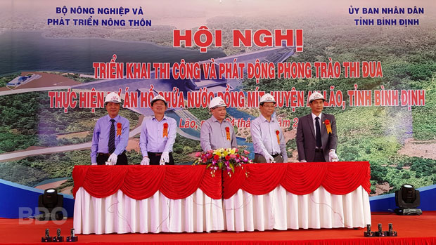 Triển khai thi công Dự án hồ chứa nước Đồng Mít